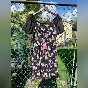 My Melody & Kuromi Lace-Up Chiffon Dress